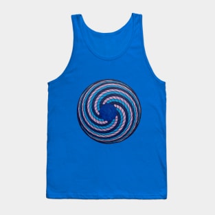 Spirograph Shades of Blue Swirl Tank Top